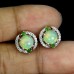 Сережки. Натуральний опал, хром діопсид і топаз. Срібло 925. С6165