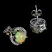 Сережки. Натуральний опал, хром діопсид і топаз. Срібло 925. С6165
