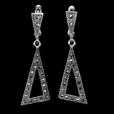 Сережки. Натуральний марказит. Срібло 925. С6166