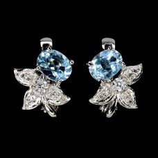 Сережки. Натуральний топаз. Срібло 925. С6168