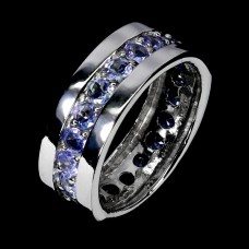 Каблучка. Натуральний танзаніт. Срібло 925. К6171