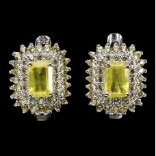 Сережки. Натуральний сапфір. Срібло 925. С6179