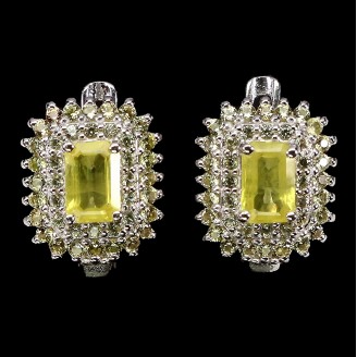 Сережки. Натуральний сапфір. Срібло 925. С6179