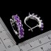 Сережки. Натуральний аметист. Срібло 925. С6181