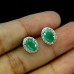 Сережки. Натуральний смарагд. Срібло 925. С6184