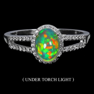 Каблучка. Натуральний опал. Срібло 925. К6185