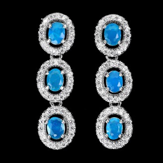 Сережки. Натуральний опал. Срібло 925. С6190