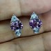 Сережки. Натуральний аметист і топаз. Срібло 925. С6191