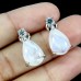 Сережки. Натуральний місячний камінь і аквамарин. Срібло 925. С6192