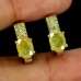 Сережки. Натуральний сапфір жовтий. Срібло 925. С6202