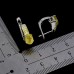 Сережки. Натуральний сапфір жовтий. Срібло 925. С6202