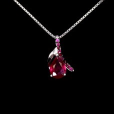 Підвіска. Натуральний рубін. Срібло 925. П6206
