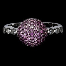 Каблучка. Натуральний сапфір і топаз. Срібло 925. К6211