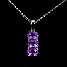 Підвіска. Натуральний аметист. Срібло 925. П6214