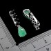 Сережки. Натуральний смарагд і шпінель. Срібло 925. С6218