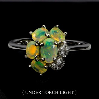 Каблучка. Натуральний опал. Срібло 925. К6232