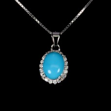 Підвіска. Натуральна бірюза. Срібло 925. П6234