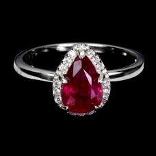 Каблучка. Натуральний рубін. Срібло 925. К6238