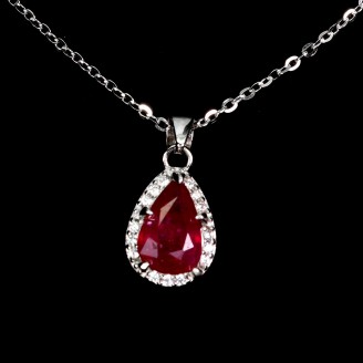 Підвіска. Натуральний рубін. Срібло 925. П6241