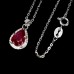 Підвіска. Натуральний рубін. Срібло 925. П6241