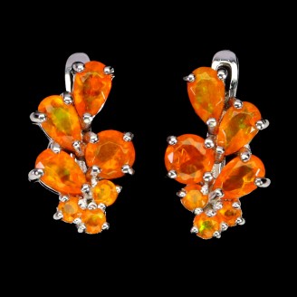 Сережки. Натуральний опал. Срібло 925. С6254