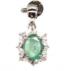 Підвіска. Натуральний смарагд. Срібло 925. П6258