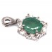 Підвіска. Натуральний смарагд. Срібло 925. П6258
