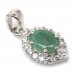 Підвіска. Натуральний смарагд. Срібло 925. П6261