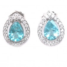 Сережки. Натуральний циркон. Срібло 925. С6267 Сережки. Натуральний циркон. Срібло 925. С6267