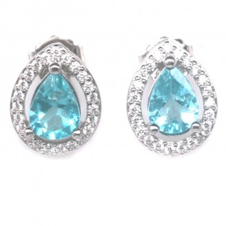 Сережки. Натуральний циркон. Срібло 925. С6267