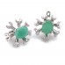Сережки. Натуральний смарагд. Срібло 925. С6273