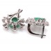 Сережки. Натуральний смарагд. Срібло 925. С6273