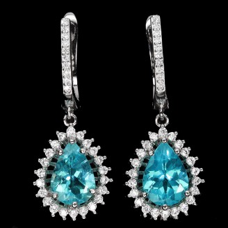 Сережки. Натуральний апатит. Срібло 925. С6295