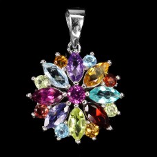 Підвіска. Натуральний мультиколор. Срібло 925. П6296