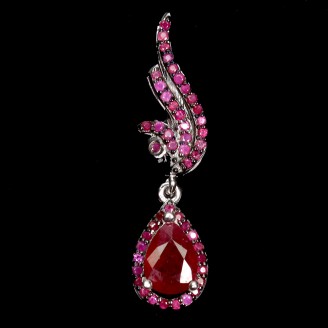 Підвіска. Натуральний рубін. Срібло 925. П6298
