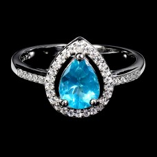 Каблучка. Натуральний топаз. Срібло 925. К6300