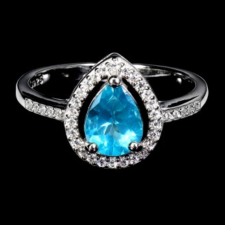 Каблучка. Натуральний топаз. Срібло 925. К6300