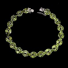 Браслет. Натуральний перидот. Срібло 925. Б6302