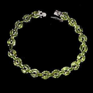 Браслет. Натуральний перидот. Срібло 925. Б6302