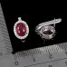 Сережки. Натуральний рубін. Срібло 925. С6311