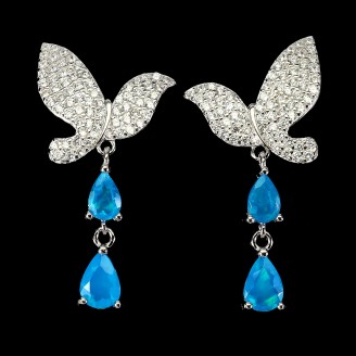 Сережки. Натуральний опал. Срібло 925. С6312