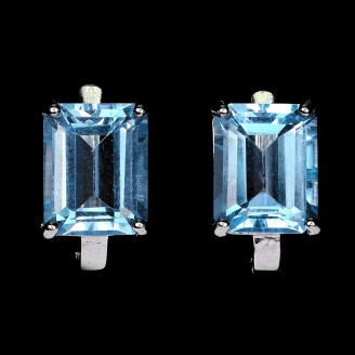 Сережки. Натуральний топаз. Срібло 925. С6334