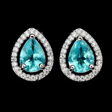 Сережки. Натуральний апатит. Срібло 925. С6336