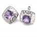 Сережки. Натуральний аметист. Срібло 925. С6339