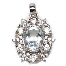 Підвіска. Натуральний топаз білий. Срібло 925. П6347