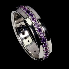 Каблучка. Натуральний аметист. Срібло 925. К6351