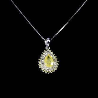 Підвіска. Натуральний сапфір жовтий. Срібло 925. П6353