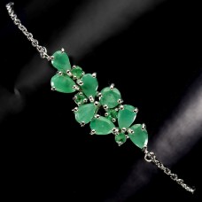 Браслет. Натуральний смарагд. Срібло 925. Б6356
