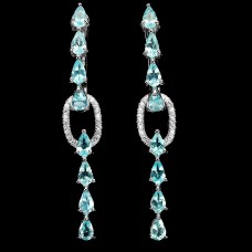 Сережки. Натуральний апатит. Срібло 925. С6357