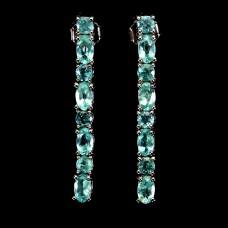 Сережки. Натуральний апатит. Срібло 925. С6358